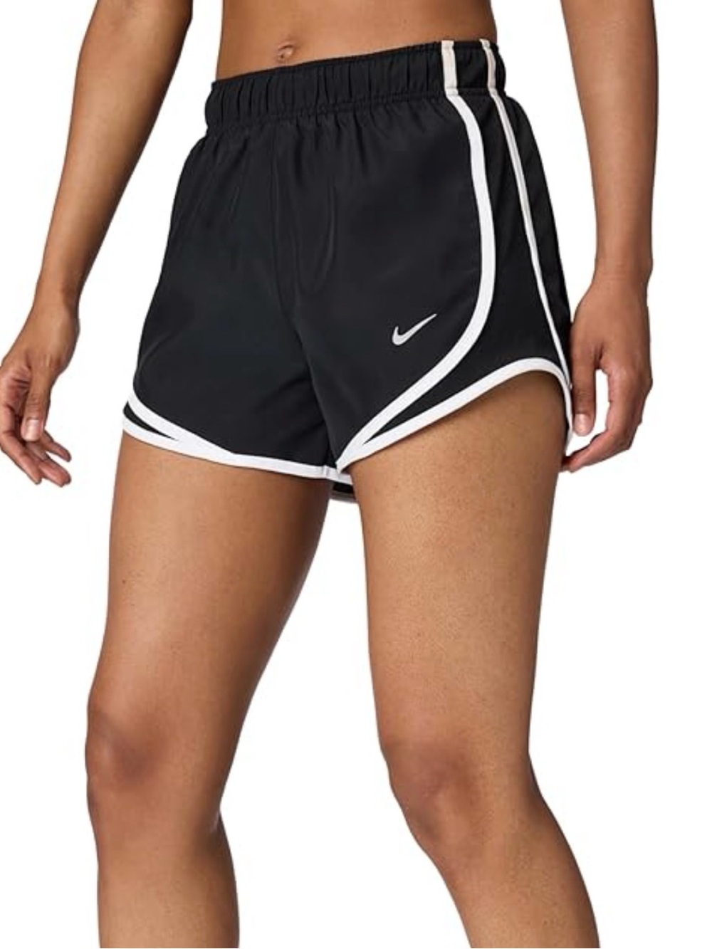 Nike Black Athletic Shorts with White Trim